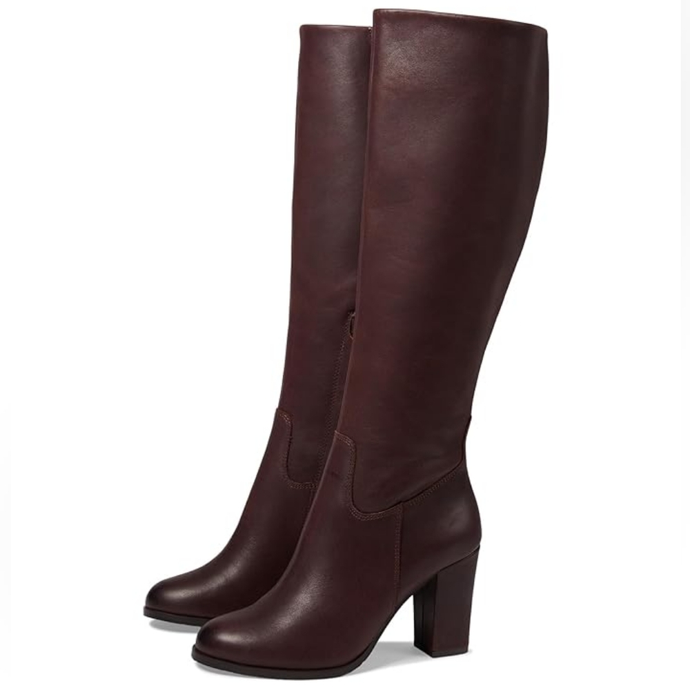 NYDJ Chocolate Brown Heeled Boots Elegant Style
